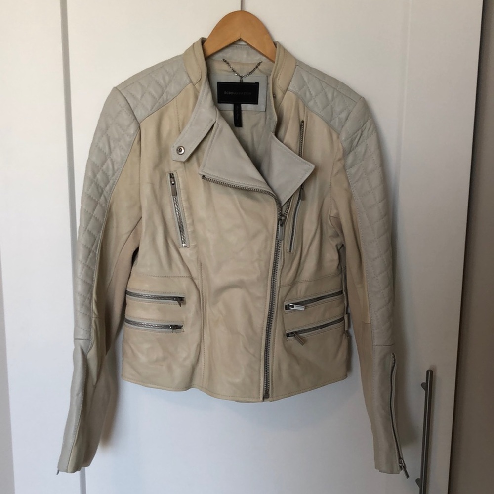 BCBG MaxAzria Leather Moro Jacket